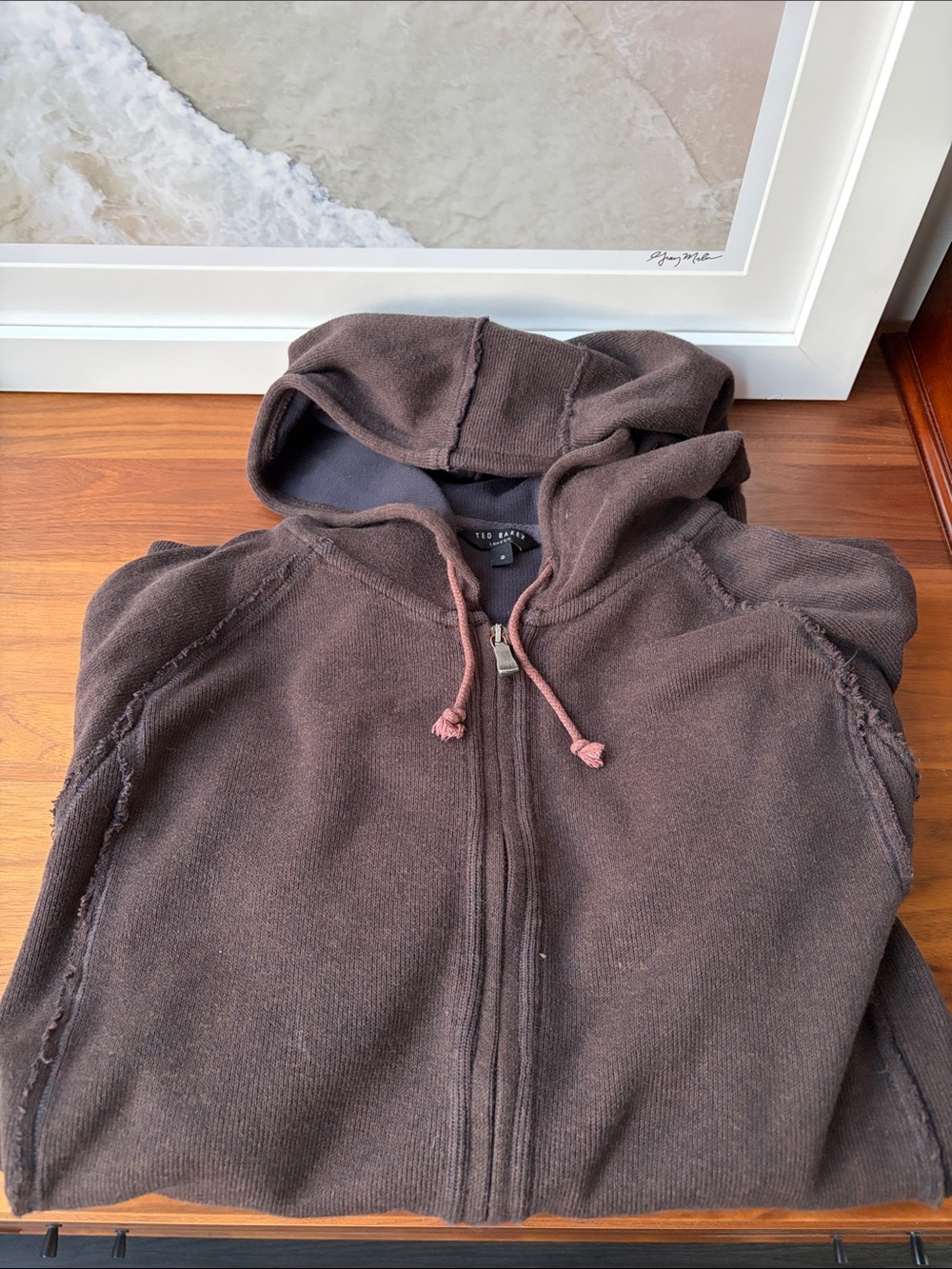 Ted Baker Brown / Blue Zip Hoodie Sweater